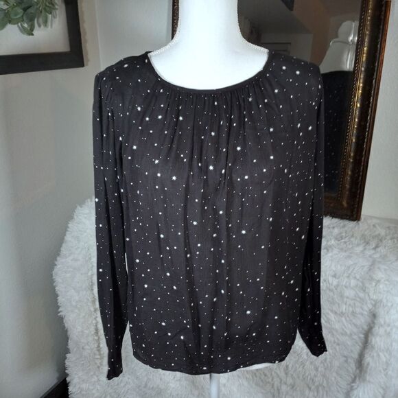 H&M BLACK TOP W/WHITE STARS SZ.4 EUC - Picture 2 of 9